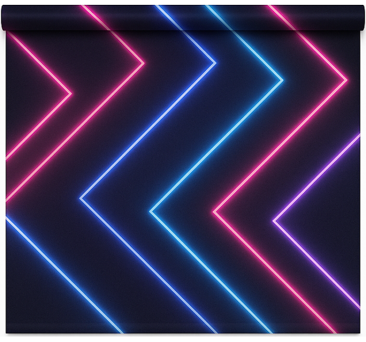 Teenage roller blind neon lights shining through - TenStickers