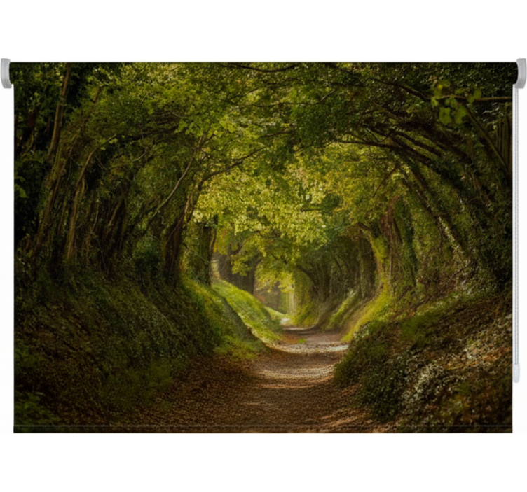 Tree roller blind english green path - TenStickers