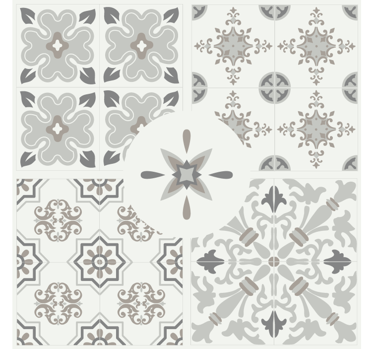 Roller blind for kitchen window grey mosaic tiles - TenStickers