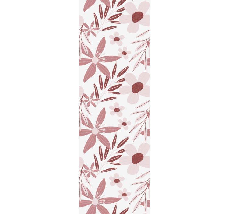 Dining room roller blinds pink daisy flowers - TenStickers