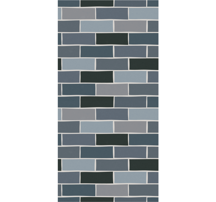 Dining room roller blinds light gray brick pattern - TenStickers