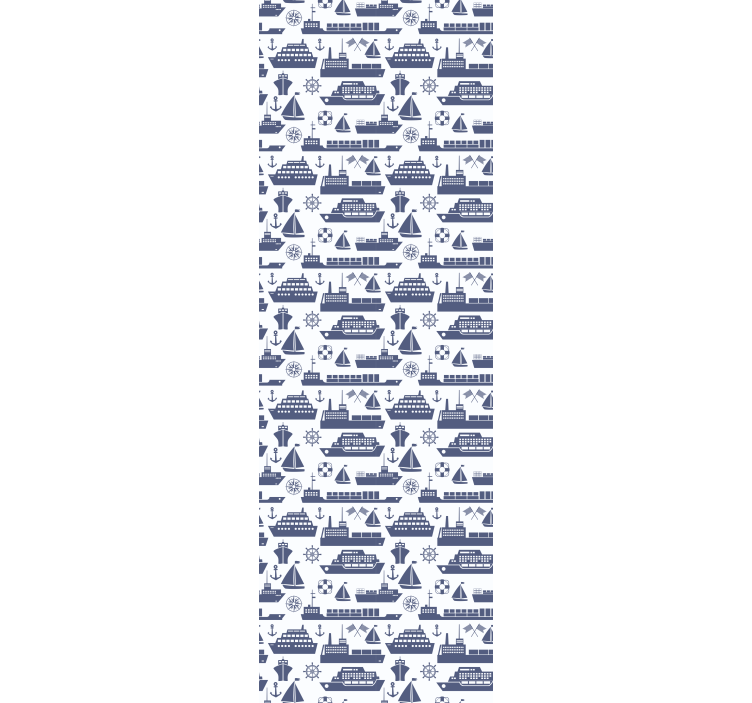 Kids roller blind different blue boat design - TenStickers