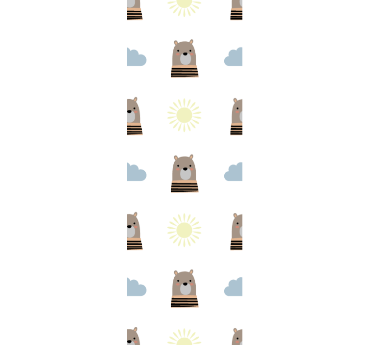 Kids roller blind customisable brown bear - TenStickers