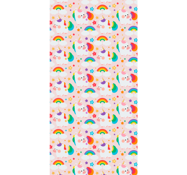 Kids roller blind colorful horses design - TenStickers