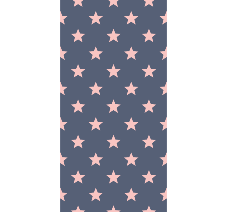 Kids roller blind in pink and grey stars - TenStickers