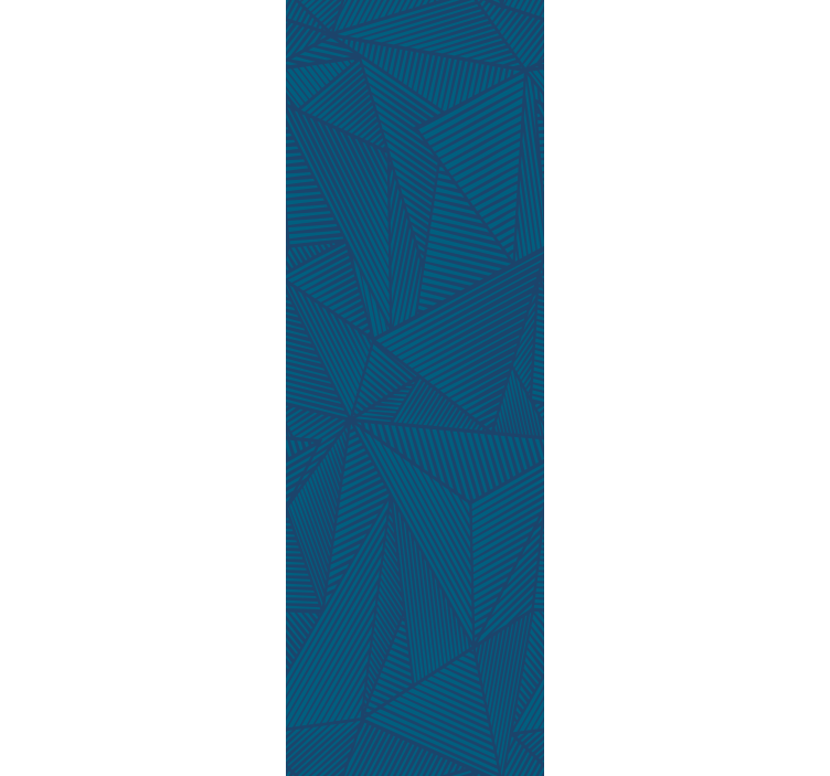 Office window roller blind blue geometric pattern - TenStickers