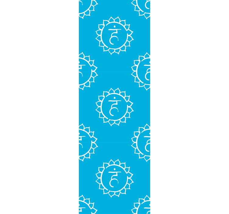 Office window roller blind throat chakra symbol - TenStickers