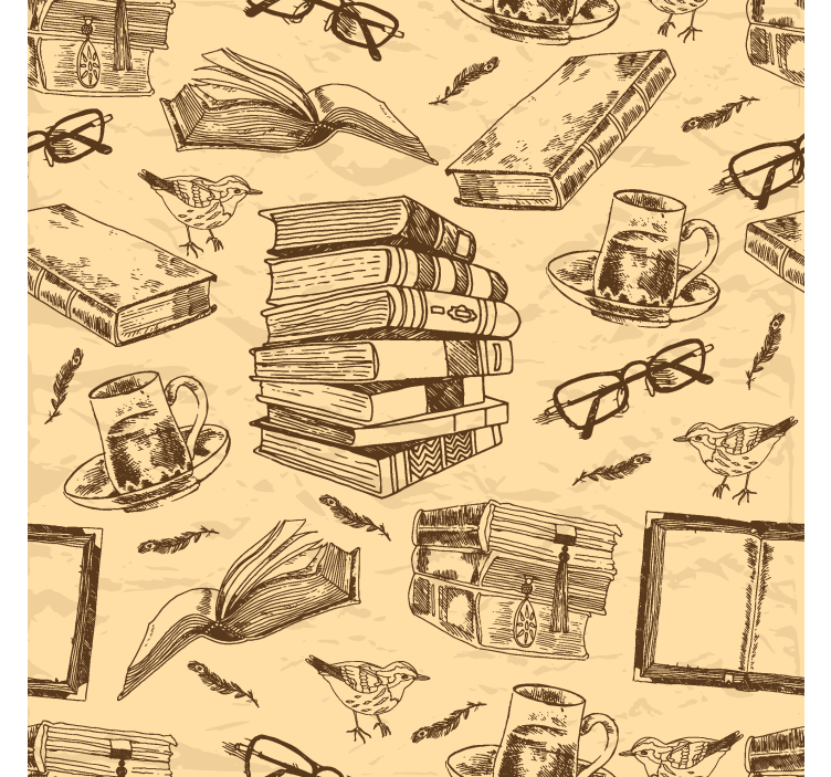 Old library office window roller blind - TenStickers