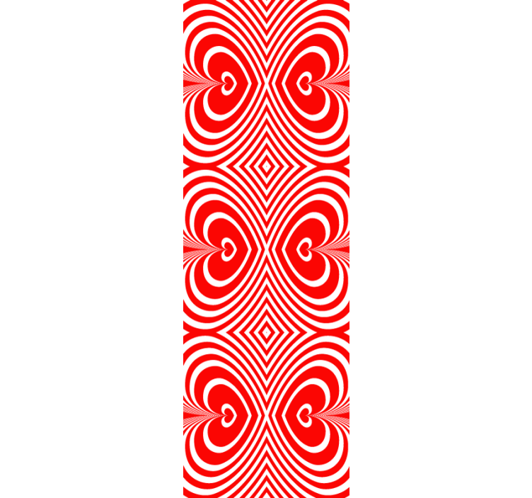 Modern roller blind pattern-decor charming hearts - TenStickers