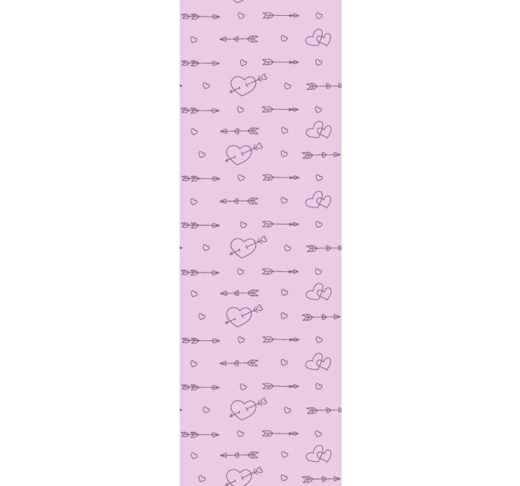 Modern roller blind pattern-decor heart silhouettes - TenStickers