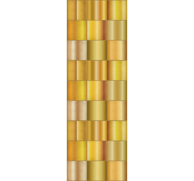 Modern roller blind in gold yellow blocks - TenStickers