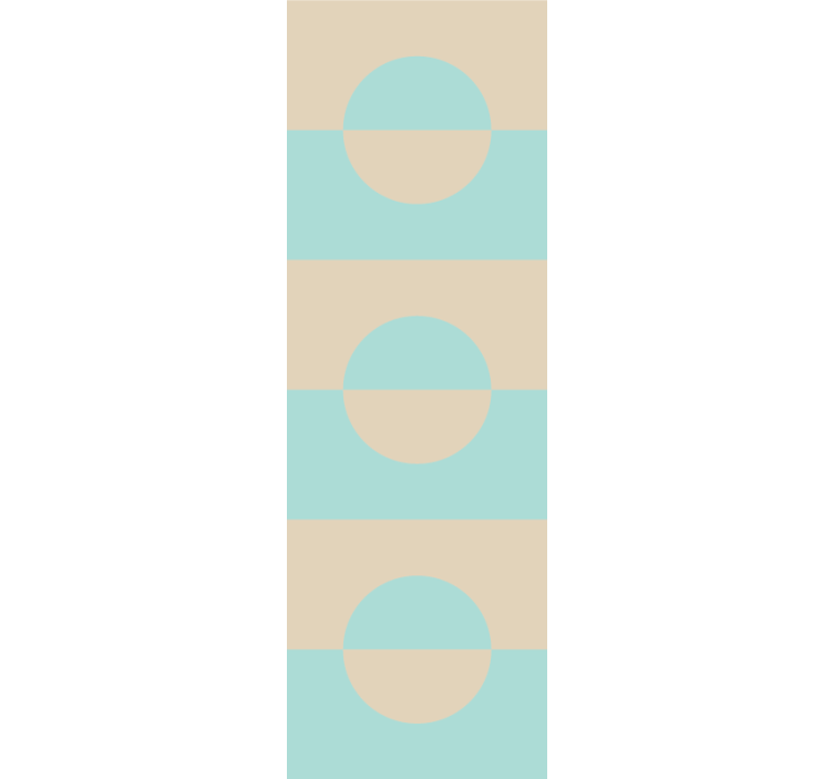 Modern roller blind in light blue and beige dots - TenStickers