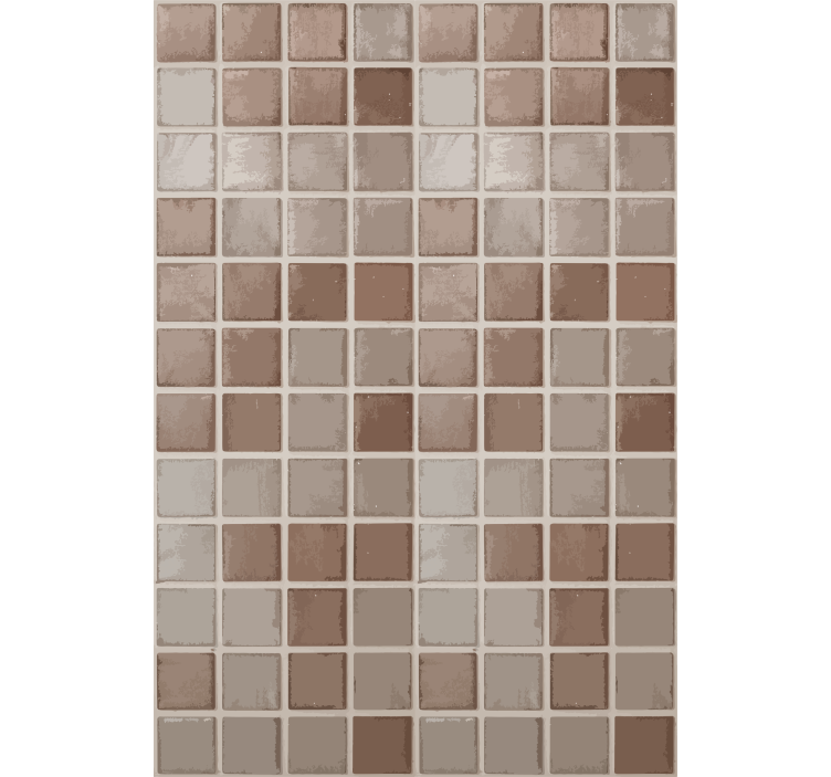 Beige roller blind with ceramic tile pattern - TenStickers
