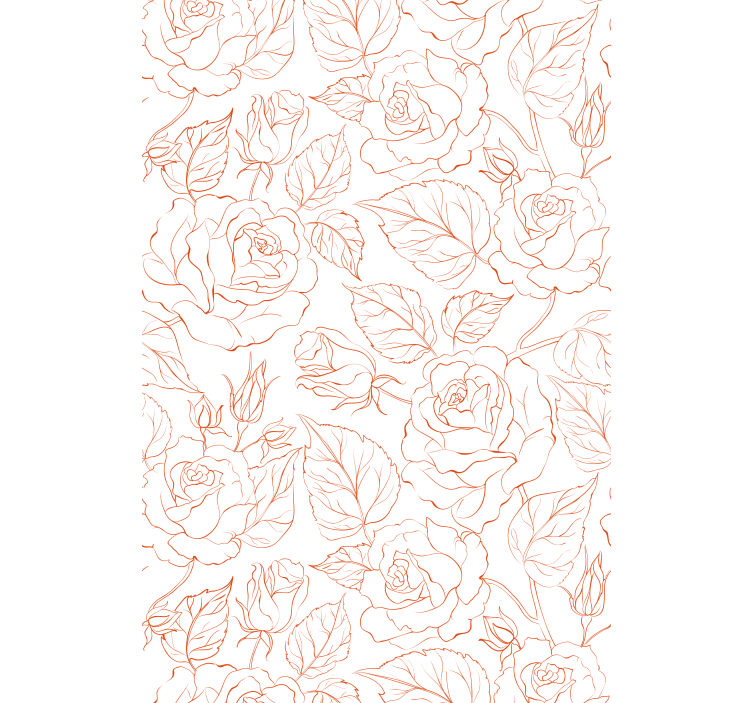 Pink roller blind with delicate rose patterns - TenStickers
