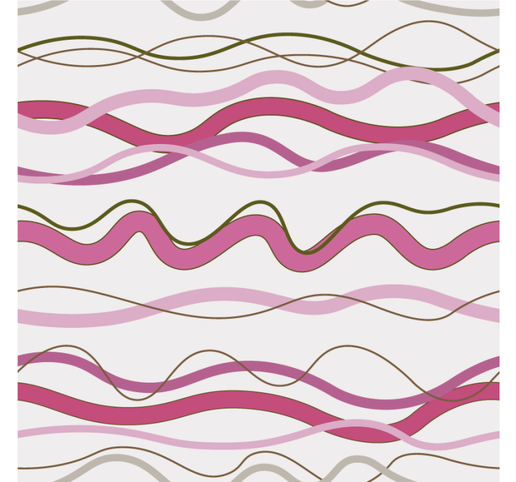 Pink roller blind with pink wavy stripes - TenStickers