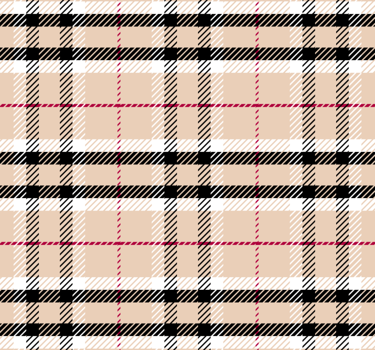 Pink roller blind with burberry check pattern - TenStickers