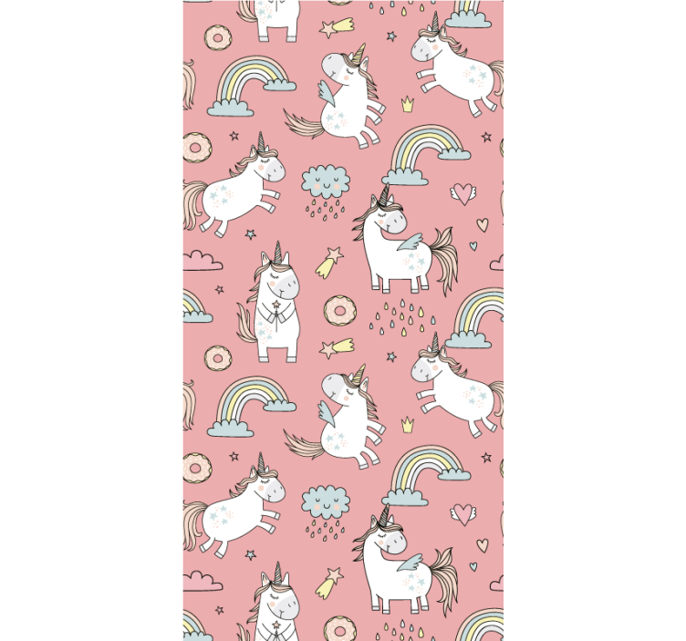 Pink roller blind magical unicorn joy - TenStickers