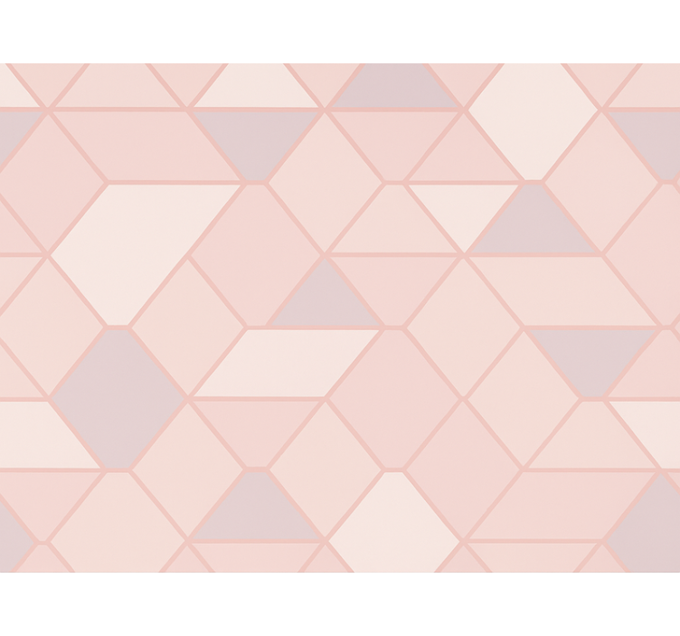 Pink roller blind with modern abstract pink shapes - TenStickers