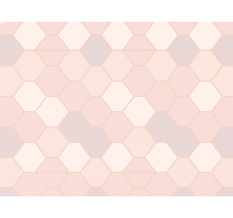 Pink roller blind with modern abstract pink shapes - TenStickers