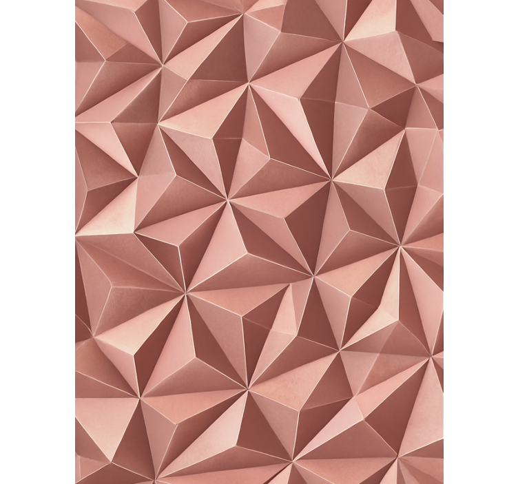 Pink roller blind with rose gold geometric foil - TenStickers