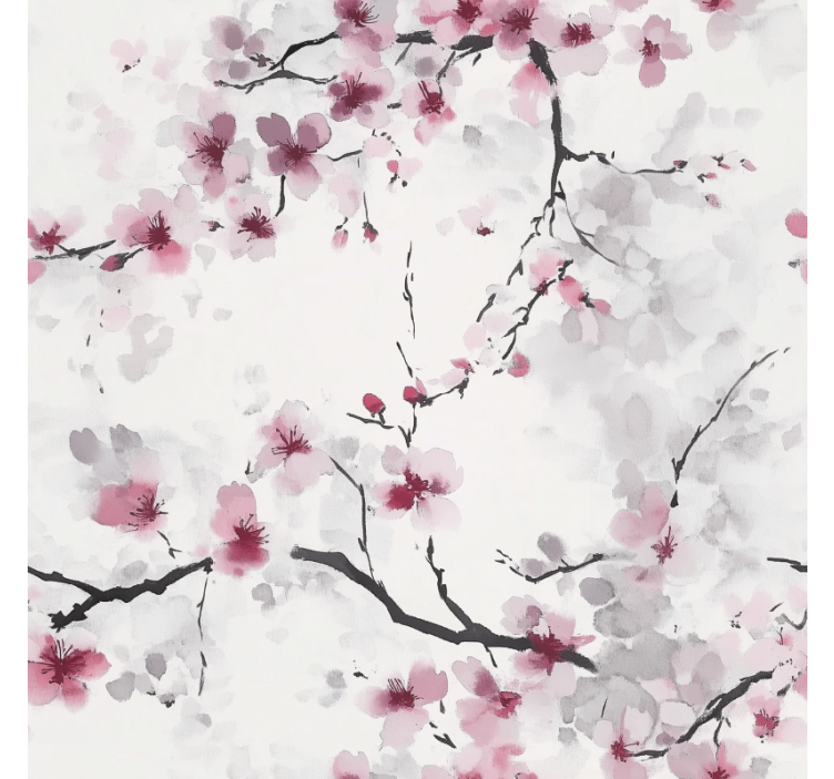 Pink roller blind pink cherry blossom design - TenStickers