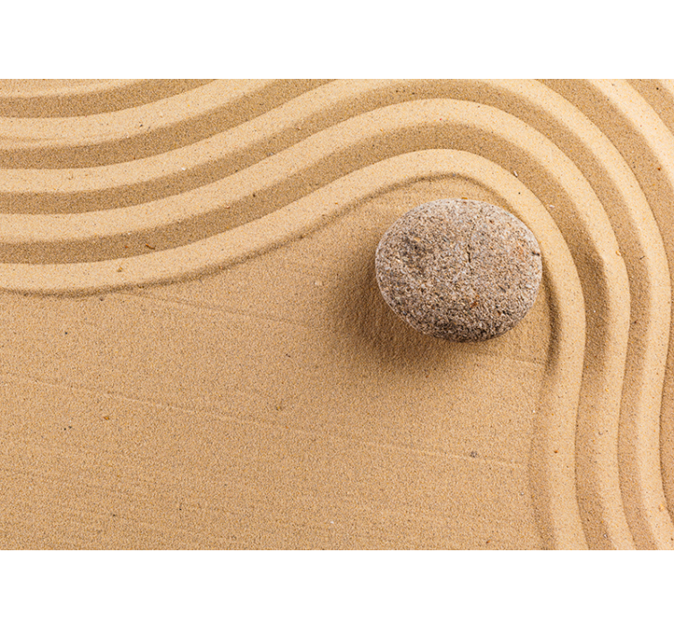 Beige roller blind textured zen sphere - TenStickers
