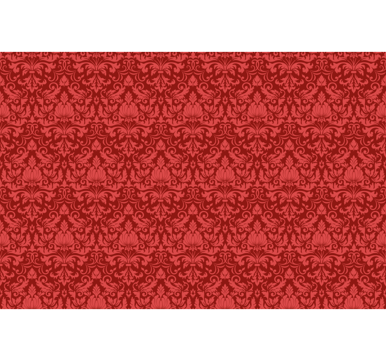 Red roller blind with baroque pattern design - TenStickers