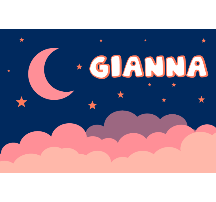 Purple roller blind with customizable moon and sky - TenStickers