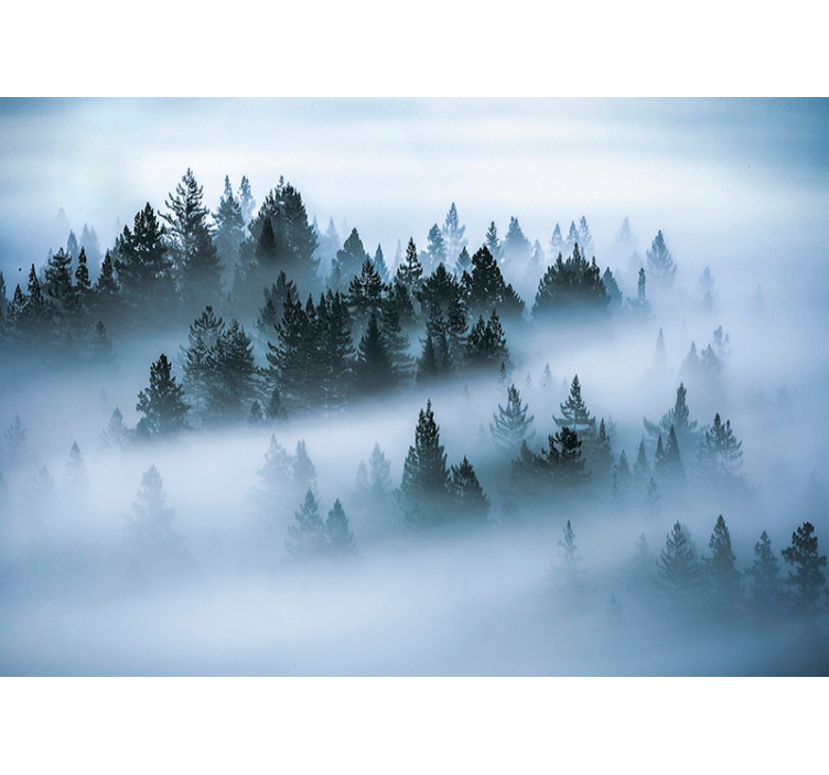 Morning fog roller blind for living room - TenStickers