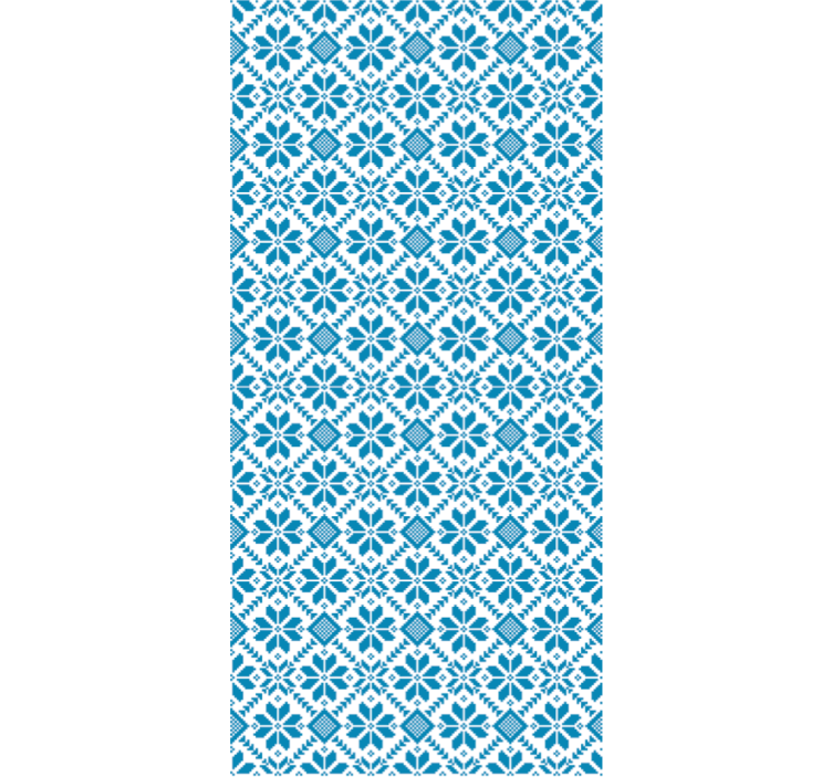 Blue roller blind with blue tile design - TenStickers