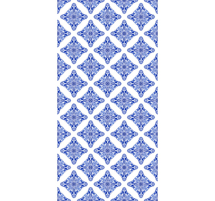 Blue roller blind in patterned blue - TenStickers