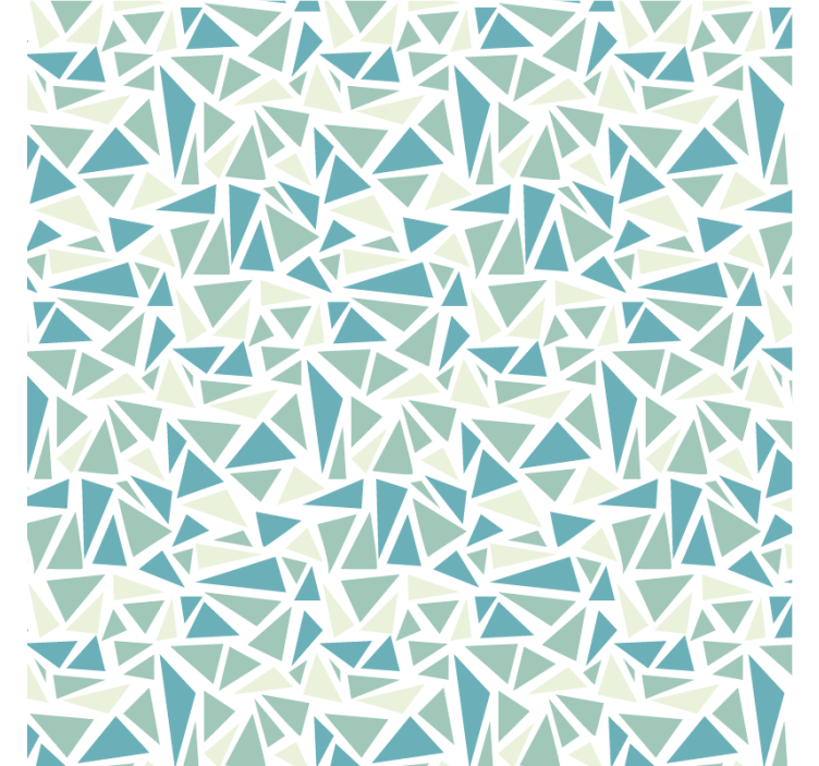 Blue roller blind in green retro mosaic design - TenStickers