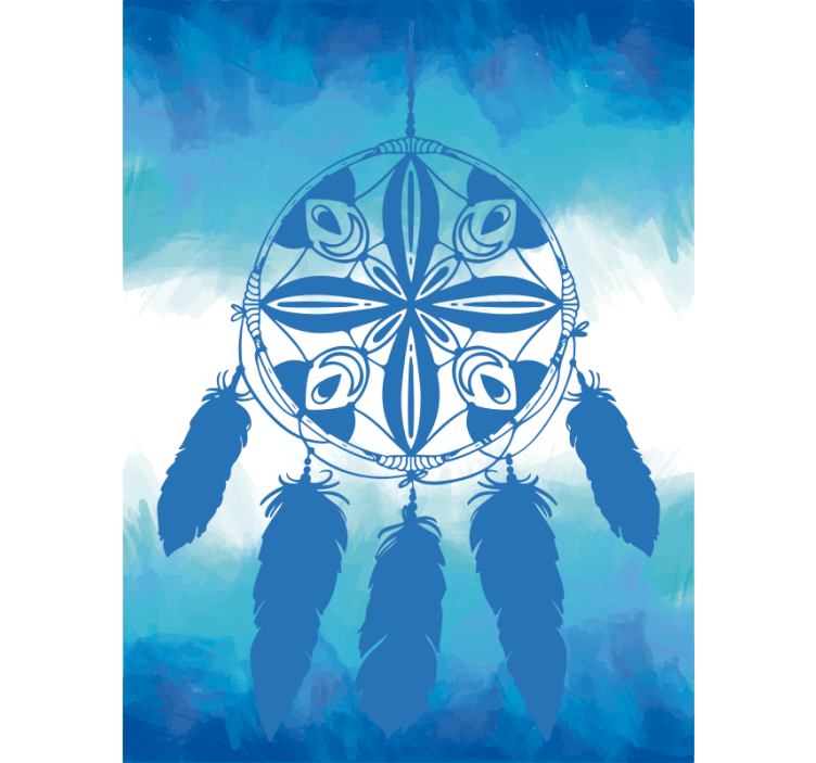 Blue roller blind vinyl rug decorative dreams - TenStickers