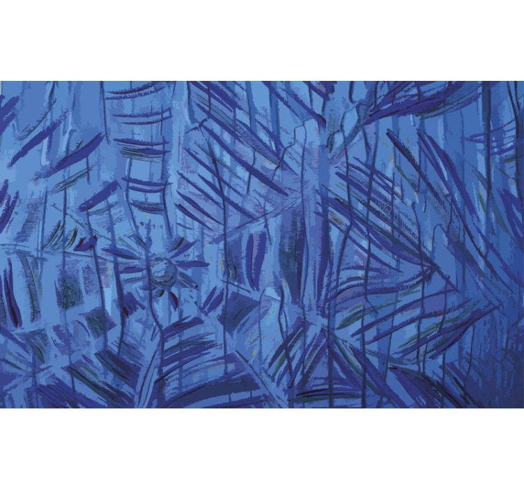 Blue roller blind blue ink area rug - TenStickers