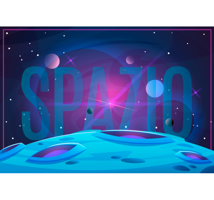 Blue roller blind cosmic sky - TenStickers