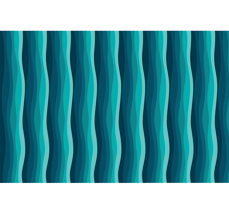 Blue roller blind wave pattern - TenStickers