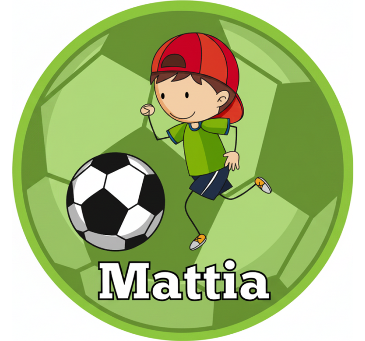 Green roller blind with customizable football design - TenStickers