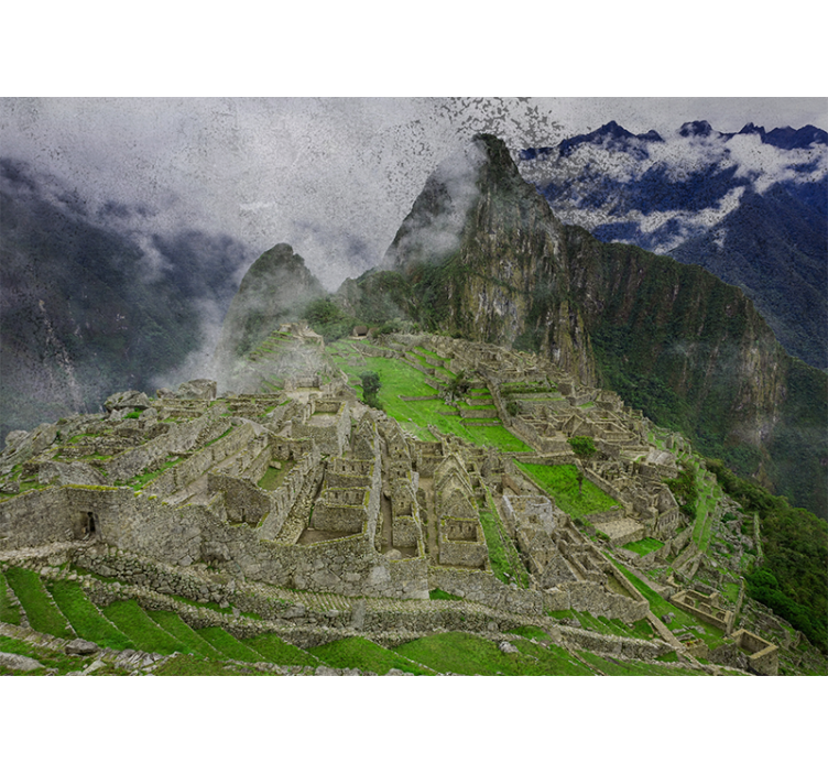 Roller blind for living room machu picchu design - TenStickers