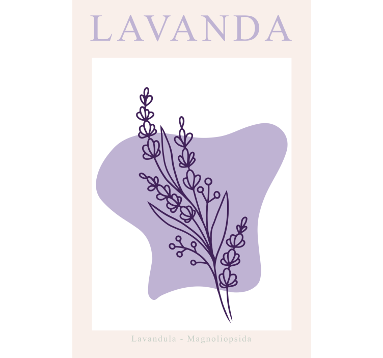 Roller blind for living room in minimalist lavender - TenStickers