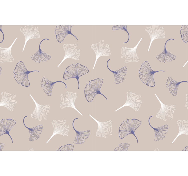 Ginkgo leaves cream roller blind for living room - TenStickers
