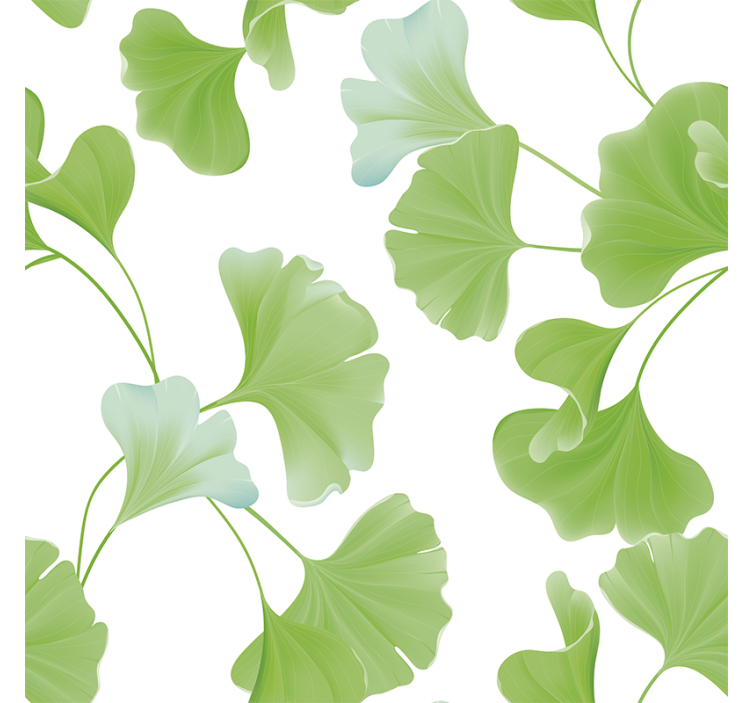 Green ginkgo leaves roller blind for living room - TenStickers
