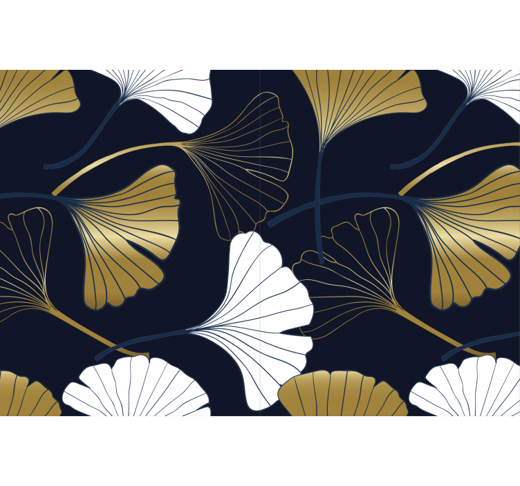 Roller blind for living room embossed ginkgo leaves - TenStickers