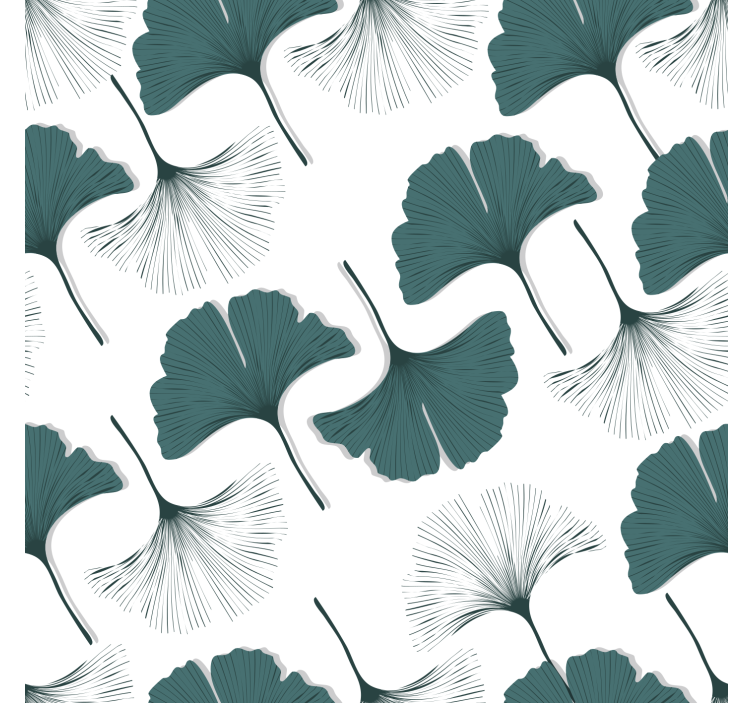 Roller blind for living room ginkgo leaves design - TenStickers
