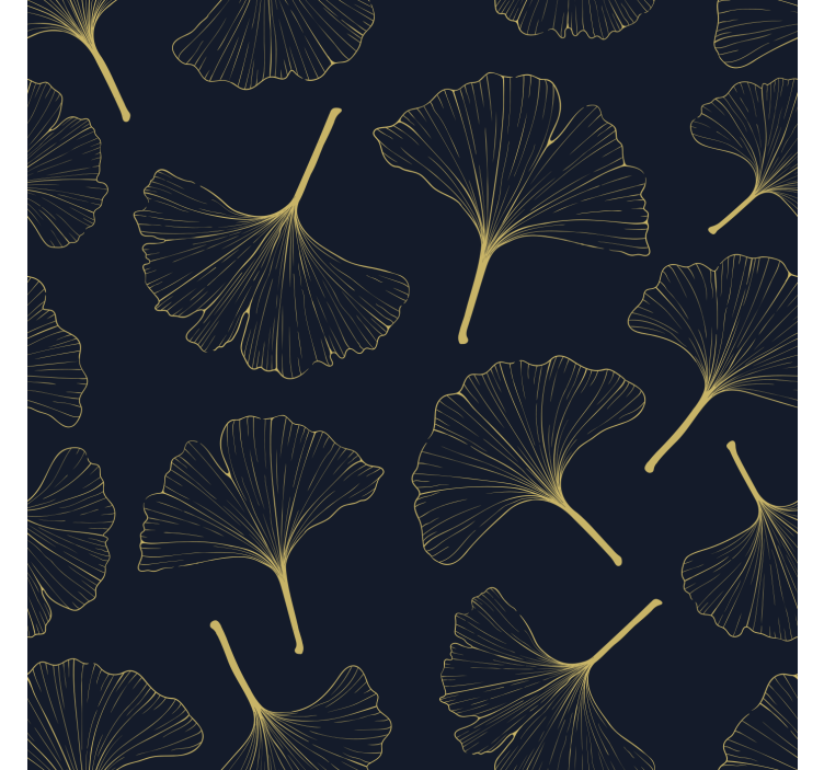 3d golden ginkgo leaves roller blind for living room - TenStickers