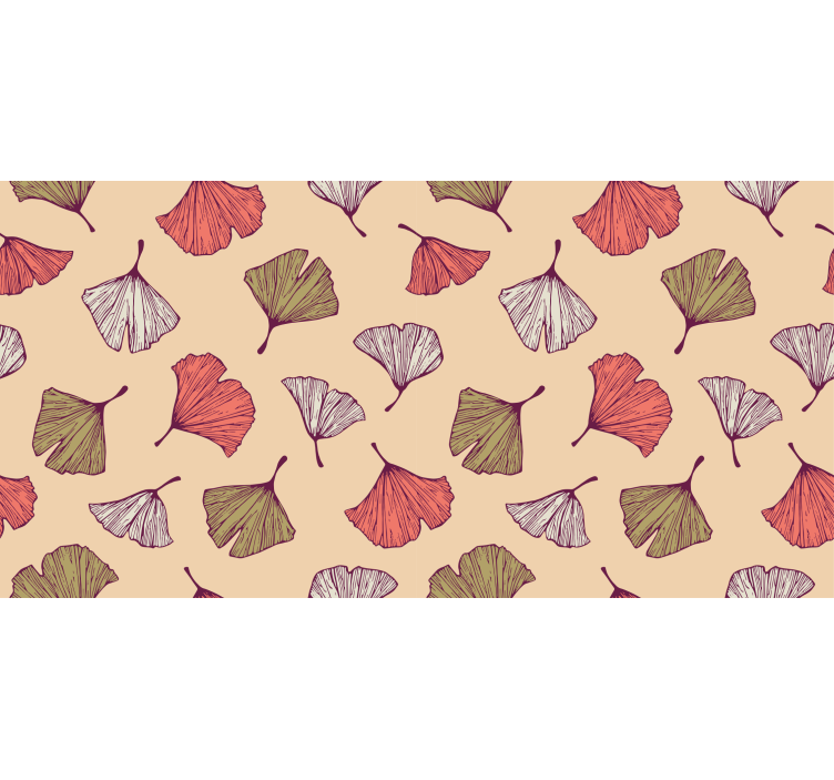 Colorful ginkgo leaves roller blind for living room - TenStickers