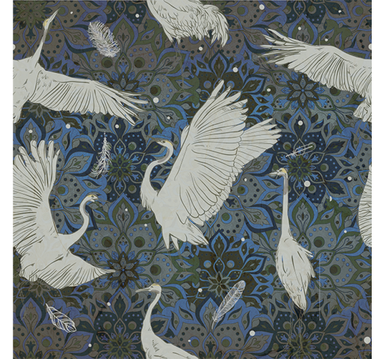 Roller blind for living room with oriental patterns - TenStickers