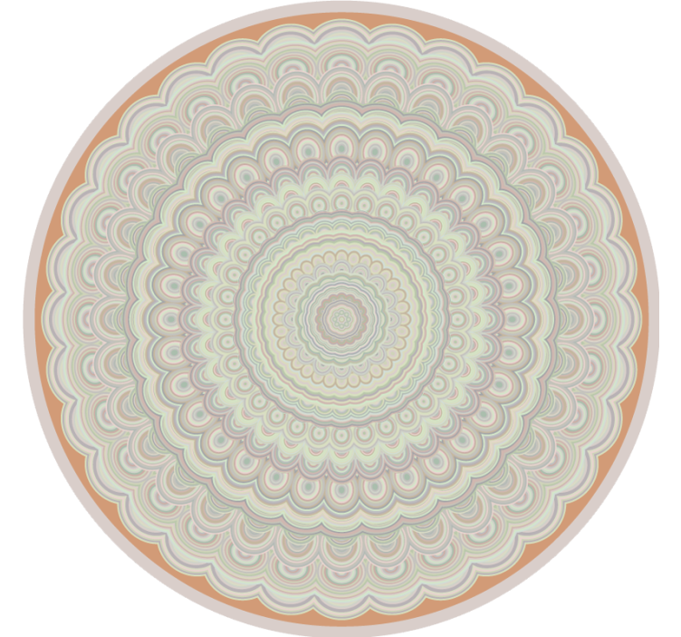 Beige roller blind with circular beige mandala - TenStickers