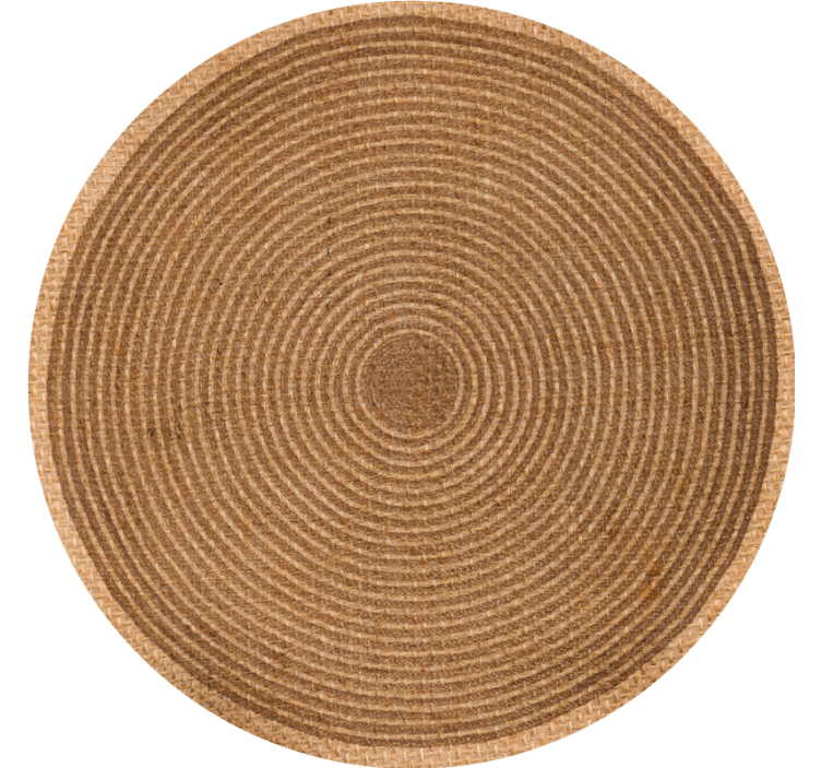 Beige roller blind with circular jute weave - TenStickers