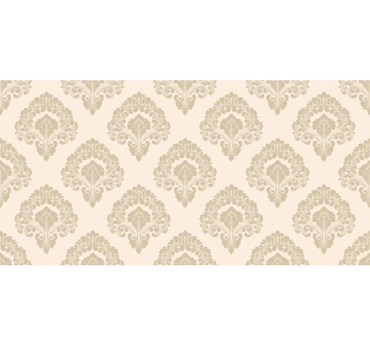 Beige roller blind with french provincial gold floral design - TenStickers