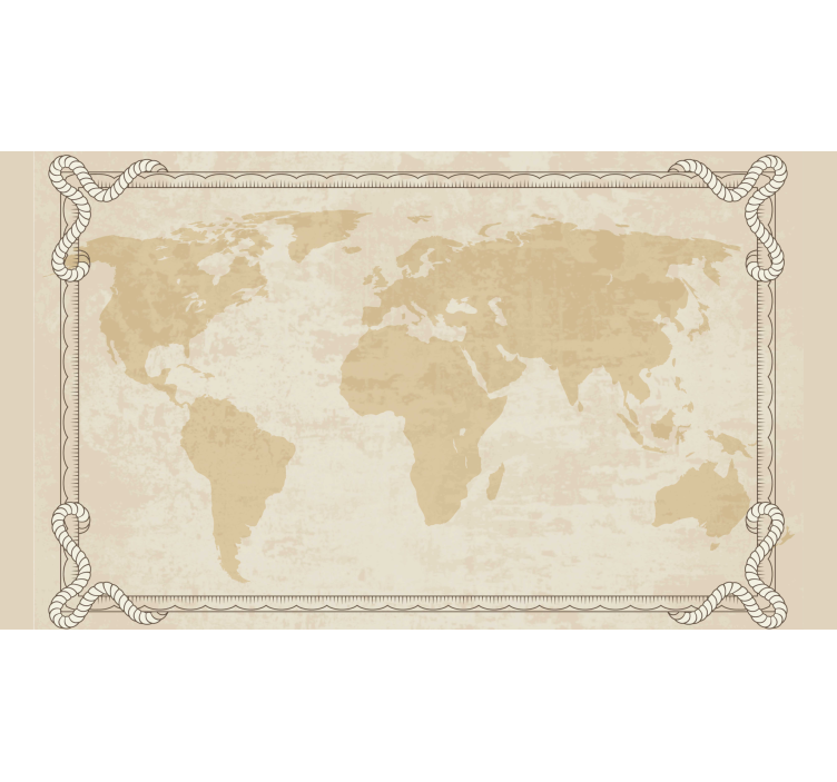 Beige roller blind featuring a 1920s vintage map - TenStickers